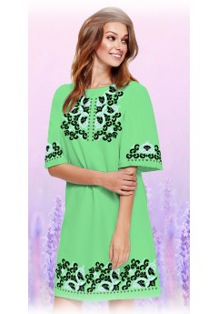 Плаття, салатовий габардин (6091-17)