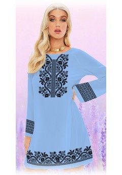Плаття, блакитний габардин (6093-11)