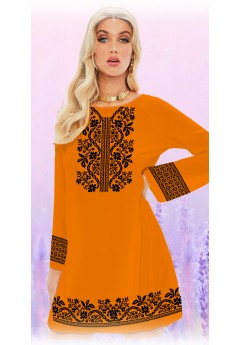 Плаття, оранжевий габардин (6093-16)