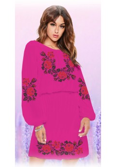 Плаття, малиновий габардин (6096-09)