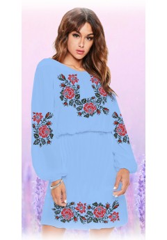 Плаття, блакитний габардин (6096-11)