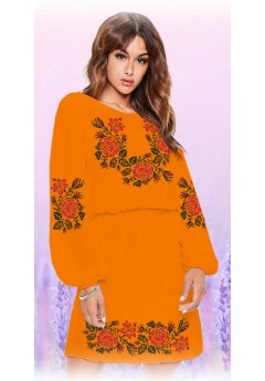 Плаття, оранжевий габардин (6096-16)