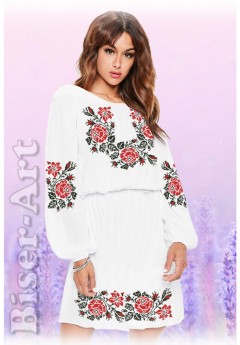 Плаття, льон білий (6096-02) Плаття, льон білий (6096-02)