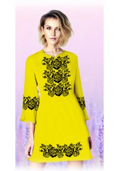 Плаття, жовтий габардин (6097-04)