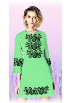 Плаття, салатовий габардин (6097-17)