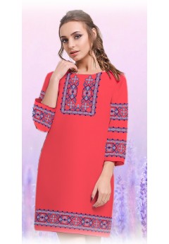 Плаття, кораловий габардин (6098-13)
