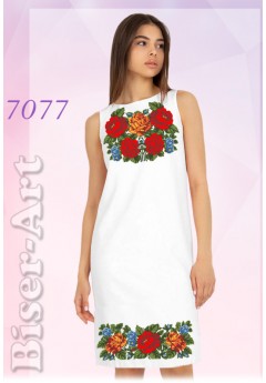 Плаття без рукавів, білий габардин (7077)