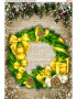 Схема вишивки бісером (хрестиком) Вінок новорічний в золоті (782)