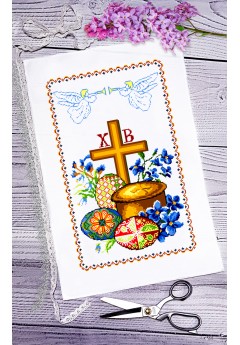 Рушник пасхальний для вишивки бісером нитками (9039)