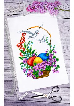 Рушник пасхальний для вишивки бісером нитками (9049)
