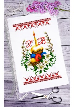 Рушник пасхальний для вишивки бісером нитками (9050)