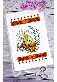 Рушник пасхальний для вишивки бісером нитками (9052)