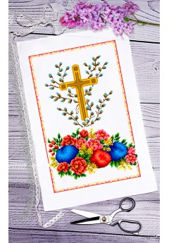 Рушник пасхальний для вишивки бісером нитками (9056)