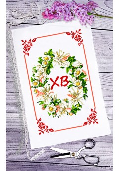 Рушник пасхальний для вишивки бісером нитками (9091)