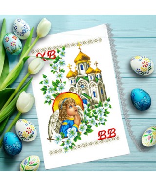 Рушник пасхальний для вишивки бісером нитками (9155)