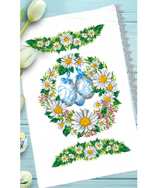 Рушник пасхальний для вишивки бісером нитками (9164)