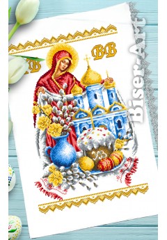 Рушник пасхальний для вишивки бісером нитками (9175) Рушник пасхальний для вишивки бісером нитками (9175)