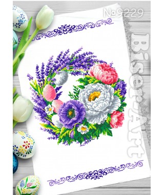 Рушник пасхальний для вишивки бісером нитками (9229)