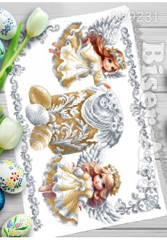 Рушник пасхальний для вишивки бісером нитками (9231)