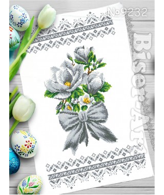 Пасхальний рушник для вишивки бісером (нитками) (9232)