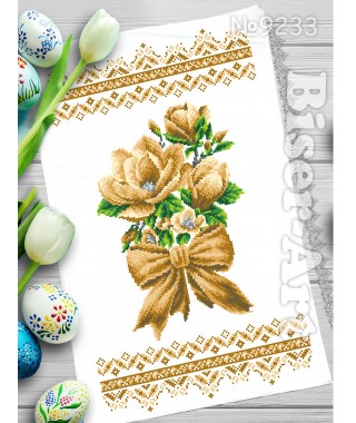 Пасхальний рушник для вишивки бісером (нитками) (9233)
