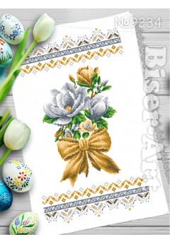 Пасхальний рушник для вишивки бісером (нитками) (9234)