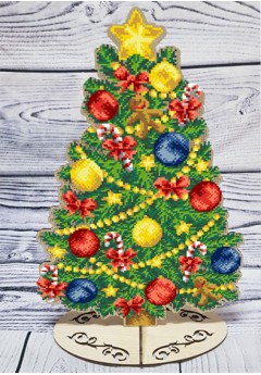 Ялинка з фанери під вишику бісером№2 (93040501)