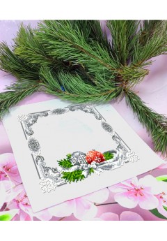 Серветка новорічна для вишивки бісером(нитками) (9570)