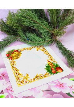 Серветка новорічна для вишивки бісером(нитками) (9571)