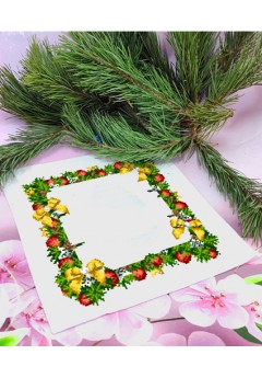 Серветка новорічна для вишивки бісером(нитками) (9573)