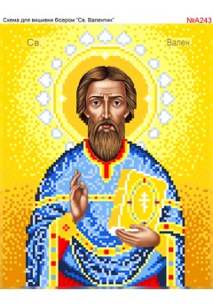 Схема вишивки бісером (хрестиком) «Валентин (A243)» Схема вишивки бісером (хрестиком) «Валентин (A243)»