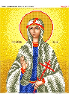 Схема вишивки бісером (хрестиком) «Агафія (A247)» Схема вишивки бісером (хрестиком) «Агафія (A247)»
