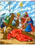 Схема вишивки бісером (хрестиком) Ісус втретє падає під хрестом (A258)