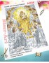 Схема для вишивки бісером (нитками) Богородиця з янголами срібно-золота (A3036)