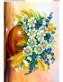 Схема вишивки бісером (хрестиком) «Букет ромашок (A528)»