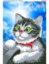 Схема вишивки бісером (хрестиком) «Котик і бедрик (A529)»