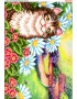 Схема вишивки бісером (хрестиком) «Квітковий котик (A592)»