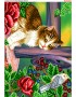 Схема вишивки бісером (хрестиком) «Котик (A593)»