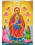 Схема вишивки бісером (нитками) Божа матір Сицилійська (Дивногірська) (A631)