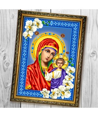 Схема вишивки бісером (хрестиком) «Божа Матір Казанська» в орхідеях (A676) Схема вишивки бісером (хрестиком) «Божа Матір Казанська» в орхідеях (A676)