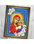 Схема вишивки бісером (хрестиком) «Божа Матір Казанська» в орхідеях (A676)