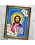 Схема вишивки бісером (нитками) «Ісус Христос Вседержитель» в орхідеях (A677)