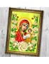 Схема вишивки бісером (хрестиком) «Божа Матір Казанська» в трояндах (A679)