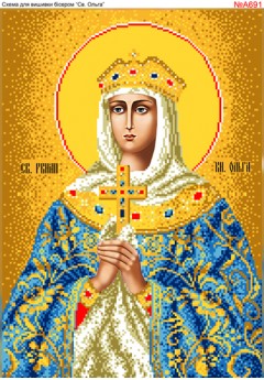 Схема вишивки бісером (нитками) Свята княгиня Ольга (A691)