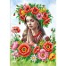 Схема для вишивки бісером (нитками) Дівчина у молитві (A775)