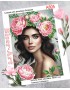 Схема для вишивки бісером (нитками) Дівчина з півоніями (A805)