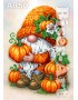 Схема для вишивки бісером (нитками) Гном з гарбузами (A850)