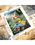 Схема вишивки бісером (хрестиком) Дівчинка з конваліями (B256)