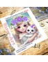 Схема вишивки бісером (хрестиком) Янголятко з котиком (B257)