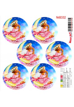 Схема вишивки бісером (нитками) Новорічні іграшки (B332)